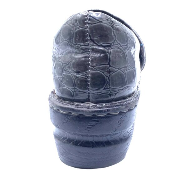 BOC Born Peggy Pro Nursing Clogs Charcoal Gray Alligator Croc Shoes US 8.5 Comfy - Picture 5 of 8